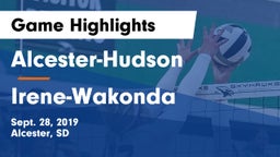 Alcester-Hudson  vs Irene-Wakonda Game Highlights - Sept. 28, 2019
