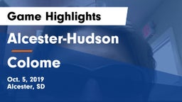 Alcester-Hudson  vs Colome Game Highlights - Oct. 5, 2019