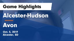 Alcester-Hudson  vs Avon  Game Highlights - Oct. 5, 2019