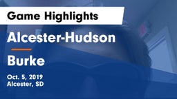 Alcester-Hudson  vs Burke  Game Highlights - Oct. 5, 2019
