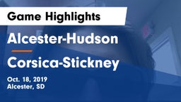 Alcester-Hudson  vs Corsica-Stickney Game Highlights - Oct. 18, 2019