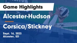 Alcester-Hudson  vs Corsica/Stickney  Game Highlights - Sept. 16, 2023