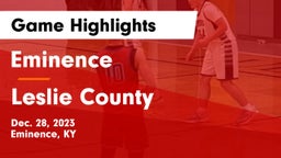 Eminence  vs Leslie County  Game Highlights - Dec. 28, 2023