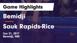 Bemidji  vs Sauk Rapids-Rice  Game Highlights - Jan 21, 2017