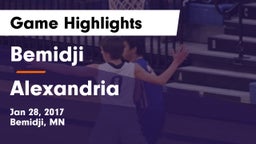 Bemidji  vs Alexandria  Game Highlights - Jan 28, 2017