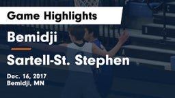 Bemidji  vs Sartell-St. Stephen  Game Highlights - Dec. 16, 2017