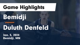 Bemidji  vs Duluth Denfeld  Game Highlights - Jan. 5, 2024