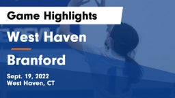 West Haven  vs Branford  Game Highlights - Sept. 19, 2022