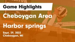 Cheboygan Area  vs Harbor springs Game Highlights - Sept. 29, 2022