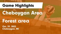 Cheboygan Area  vs Forest area Game Highlights - Oct. 29, 2022