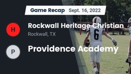 Recap: Rockwall Heritage Christian  vs. Providence Academy  2022