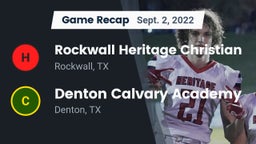 Recap: Rockwall Heritage Christian  vs. Denton Calvary Academy 2022