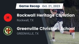 Recap: Rockwall Heritage Christian  vs. Greenville Christian School 2023