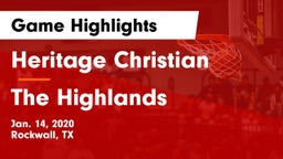 Heritage Christian  vs The Highlands Game Highlights - Jan. 14, 2020