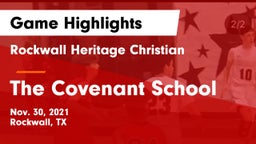 Rockwall Heritage Christian  vs The Covenant School Game Highlights - Nov. 30, 2021