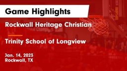 Rockwall Heritage Christian  vs Trinity School of Longview Game Highlights - Jan. 14, 2023