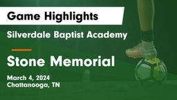 Silverdale Baptist Academy vs Stone Memorial  Game Highlights - March 4, 2024