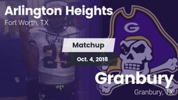 Matchup: Arlington Heights vs. Granbury  2018