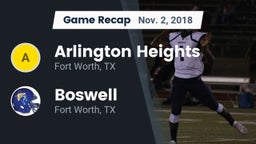 Recap: Arlington Heights  vs. Boswell   2018