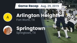 Recap: Arlington Heights  vs. Springtown  2019