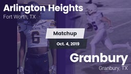 Matchup: Arlington Heights vs. Granbury  2019