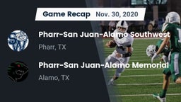 Recap: Pharr-San Juan-Alamo Southwest  vs. Pharr-San Juan-Alamo Memorial  2020