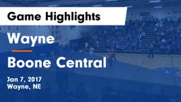 Wayne  vs Boone Central  Game Highlights - Jan 7, 2017