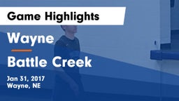 Wayne  vs Battle Creek  Game Highlights - Jan 31, 2017