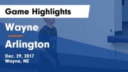 Wayne  vs Arlington  Game Highlights - Dec. 29, 2017