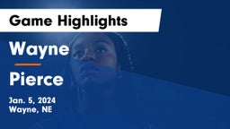 Wayne  vs Pierce  Game Highlights - Jan. 5, 2024