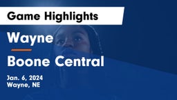 Wayne  vs Boone Central  Game Highlights - Jan. 6, 2024