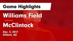 Williams Field  vs McClintock  Game Highlights - Dec. 5, 2017