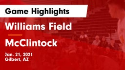 Williams Field  vs McClintock  Game Highlights - Jan. 21, 2021