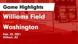 Williams Field  vs Washington Game Highlights - Feb. 23, 2021