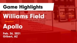 Williams Field  vs Apollo  Game Highlights - Feb. 26, 2021