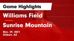 Williams Field  vs Sunrise Mountain  Game Highlights - Nov. 29, 2021