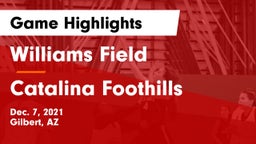 Williams Field  vs Catalina Foothills  Game Highlights - Dec. 7, 2021