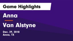 Anna  vs Van Alstyne  Game Highlights - Dec. 29, 2018