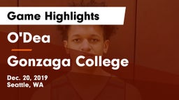 O'Dea  vs Gonzaga College  Game Highlights - Dec. 20, 2019