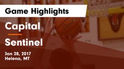 Capital  vs Sentinel  Game Highlights - Jan 28, 2017