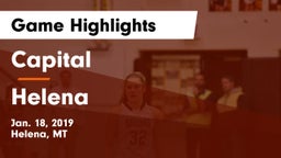 Capital  vs Helena  Game Highlights - Jan. 18, 2019