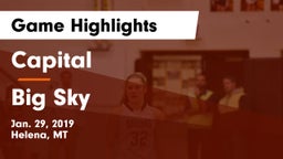 Capital  vs Big Sky  Game Highlights - Jan. 29, 2019