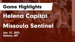 Helena Capital  vs Missoula Sentinel  Game Highlights - Jan. 27, 2022