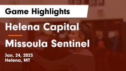 Helena Capital  vs Missoula Sentinel  Game Highlights - Jan. 24, 2023