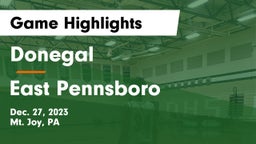 Donegal  vs East Pennsboro  Game Highlights - Dec. 27, 2023