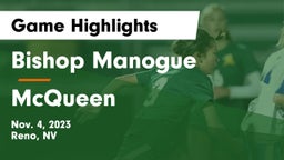 Bishop Manogue  vs McQueen  Game Highlights - Nov. 4, 2023