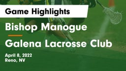 Bishop Manogue  vs Galena Lacrosse Club Game Highlights - April 8, 2022