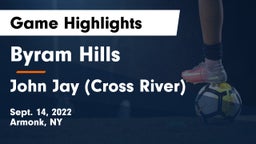 Byram Hills  vs John Jay  (Cross River) Game Highlights - Sept. 14, 2022