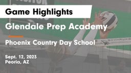Glendale Prep Academy  vs Phoenix Country Day School Game Highlights - Sept. 12, 2023
