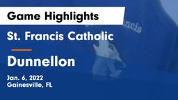 St. Francis Catholic  vs Dunnellon  Game Highlights - Jan. 6, 2022